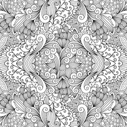 seamless textile pattern with decorative shapes vector image