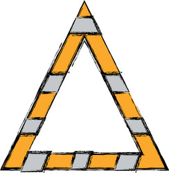 triangle attention symbol to security precuation vector