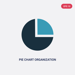 two color pie chart organization icon from user vector image