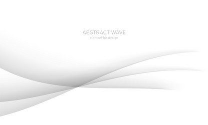 abstract white background with smooth gray lines vector image