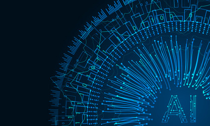 Artificial intelligence neural networks ai Vector Image