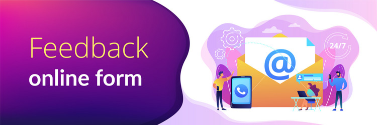 get in touch concept banner header vector image