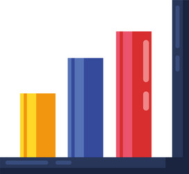 isolated workflow bars fill style icon vector image