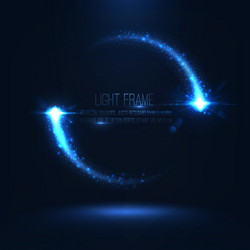 magic frame consist of glowing particles vector image