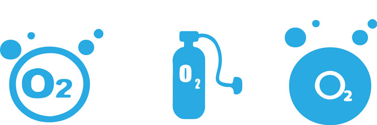 oxygen o2 icon vector image
