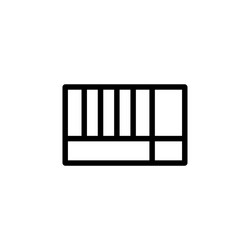 rectangular shading and mathematics icon perfect vector image
