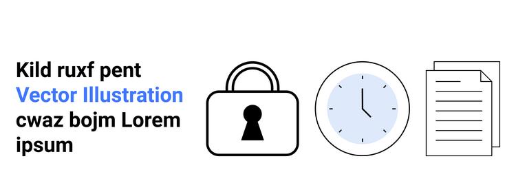 secure document management with time tracking vector image