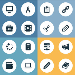set of simple ui icons vector image