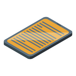 smartphone showing text message isometric view vector image