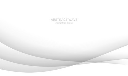 abstract white background with smooth gray lines vector image