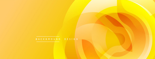 abstract yellow background overlapping circles vector image