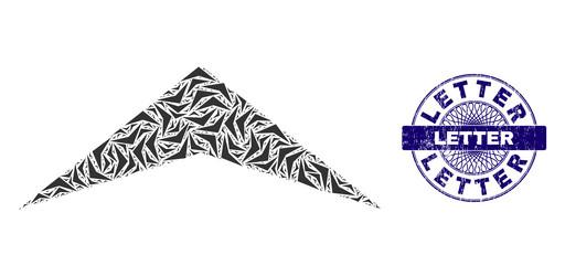 arrowhead up recursive composition vector image