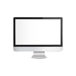 computer monitor with blank vector