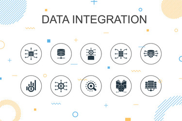 Data Integration Infographic Template vector image