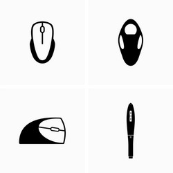 different types and shapes computer mice vector image