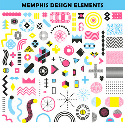 Geometric Memphis Patterns vector image
