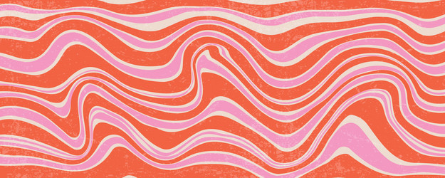 groovy swirl wavy background psychedelic retro vector image
