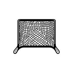 hockey goal net isolated on transparent vector image