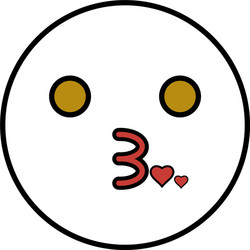 Free Kiss Emoji Icon - Download in Line Style