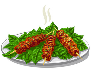 kofta kebab vector