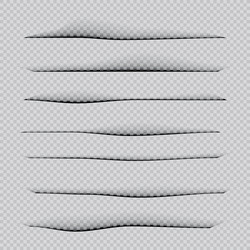 page divider with transparent shadows isolated vector image