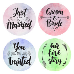 wedding day marriage proposal phrases text vector