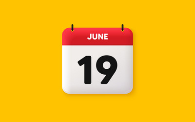 19th day of the month icon event schedule date vector image