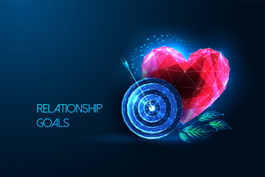 abstract heart and target symbolize relationship vector image