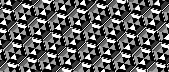 abstract technology dark background with hexagons vector