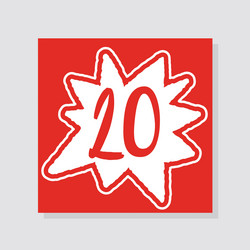 advent calendar with number 20 vector image