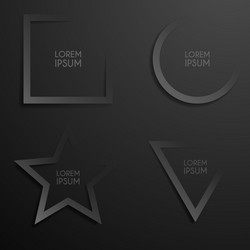 Black Shape Frames Collection vector image