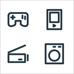 electronics line icons linear set quality vector image