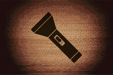 flashlight flat modern web button and space vector image