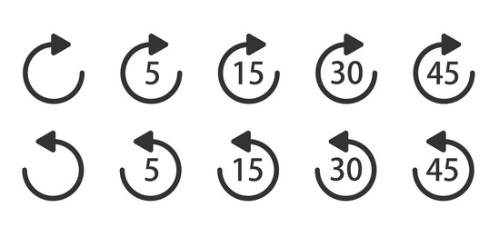 replay icon for application and web or media vector image