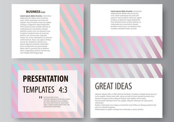 set of business templates for presentation slides vector image