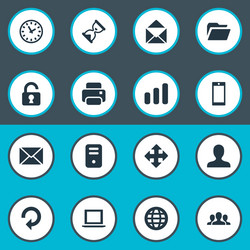 set of simple apps icons vector image