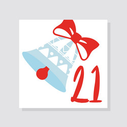 advent calendar with number 21 vector image