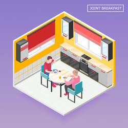 Daily routine isometric composition vector