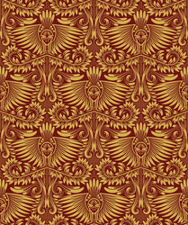 damask seamless pattern repeating background vector image