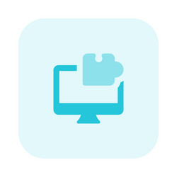 digital puzzle brain game installed in desktop vector image