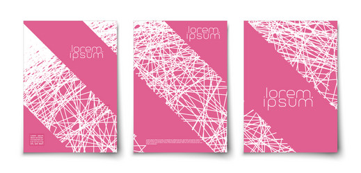 minimalist lines geometric abstract background set vector image