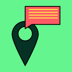 navigation geolocation icon in flat design vector image