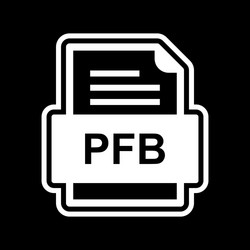 pfb file document icon vector image