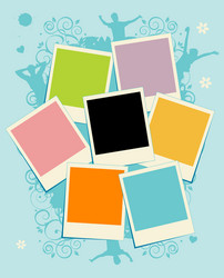 Polaroid Frame Template vector image