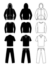 Clothing Silhouettes - Apparel Collection Vector Image
