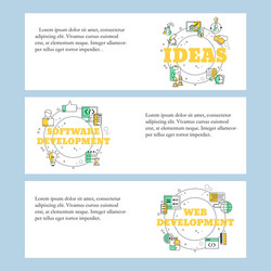 creative idea web development and software vector image