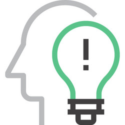 find solution flat line web icon concept vector image
