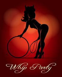 Lady with whip vector