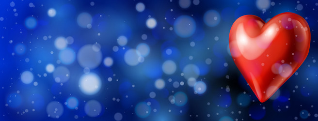 abstract bokeh background with heart vector image