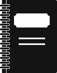 closed spiral notebook icon simple style vector image